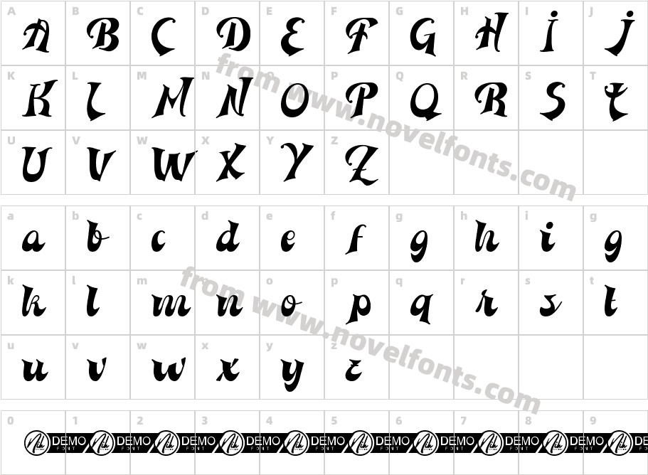 RobinJulioScriptDemoRegularCharacter Map