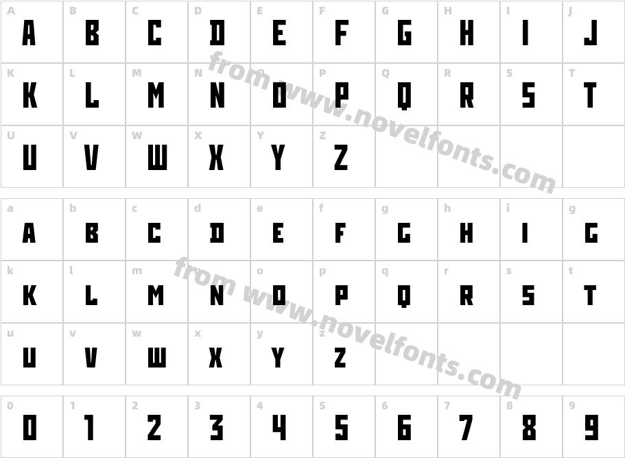 RodchenkoCondC-BoldCharacter Map