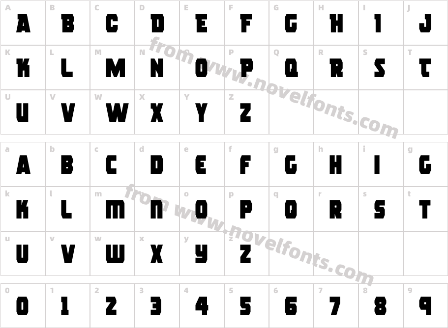 RogueHeroCondensedCharacter Map