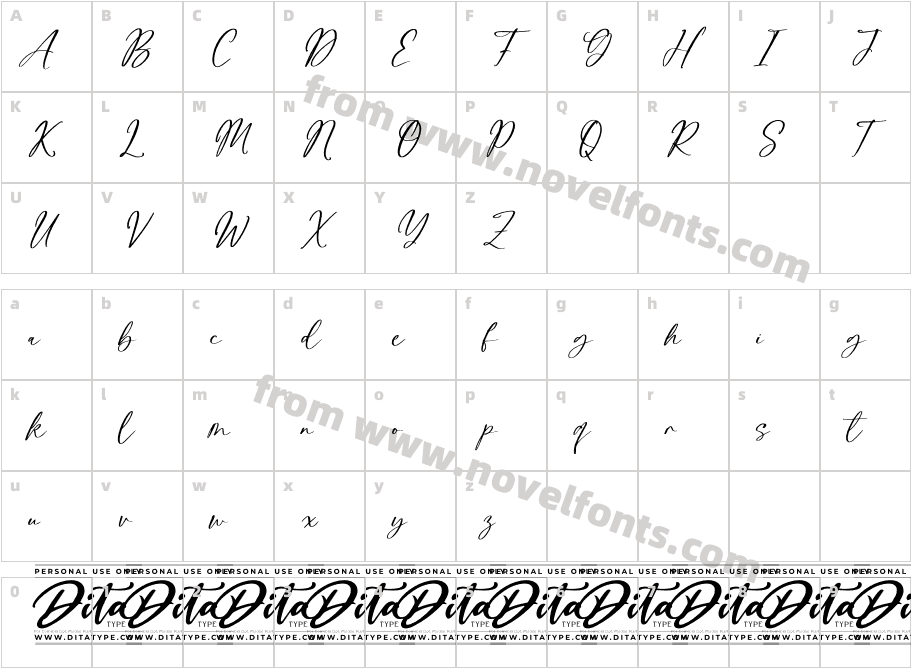 Rosalline HandwrittenCharacter Map