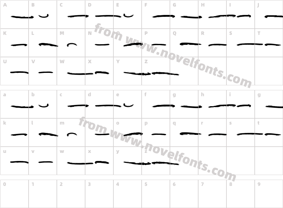 Rosttalyunderline-vmlp9Character Map