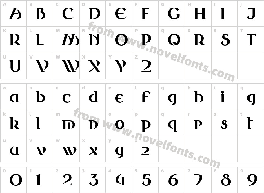 Round Style BoldCharacter Map