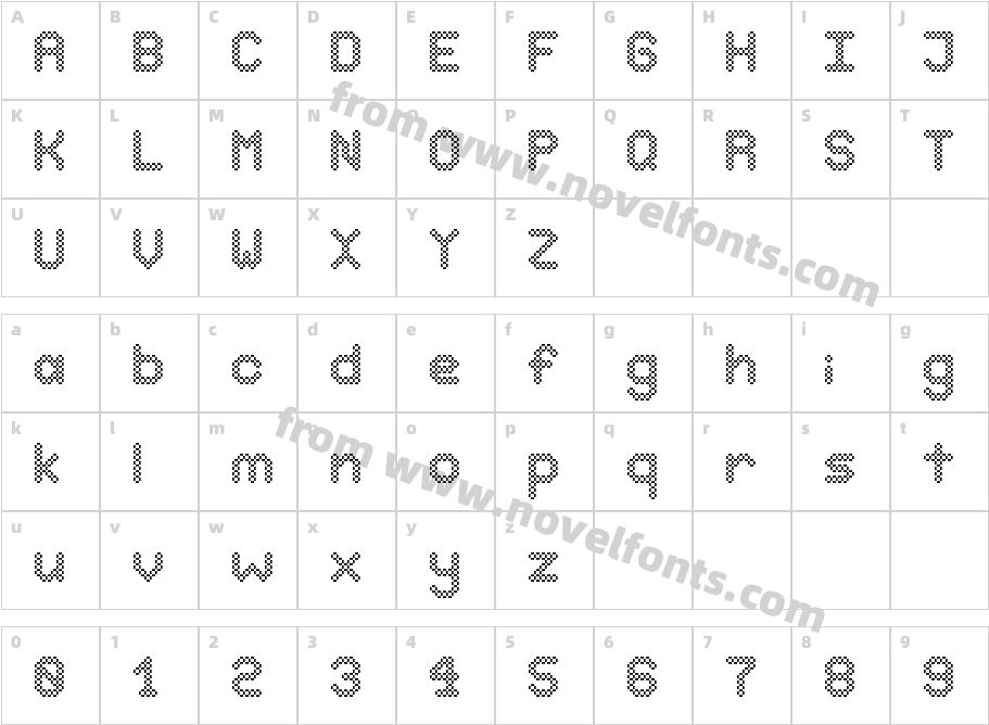 RoundedSquare RegularCharacter Map