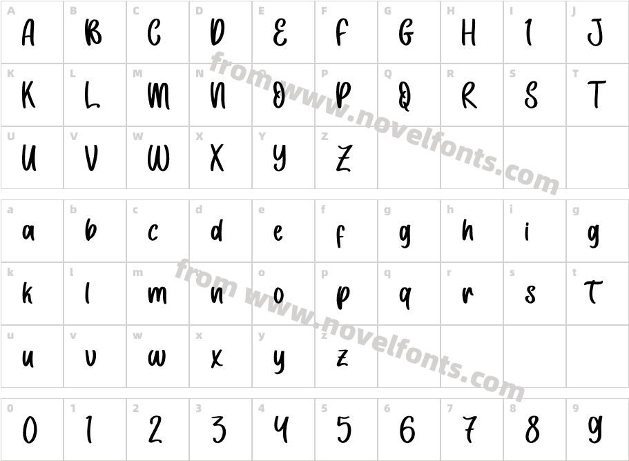 Rustic Time - Personal UseCharacter Map