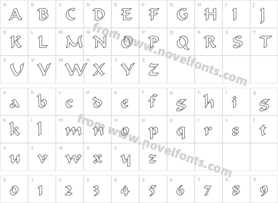 FormalScript-Regular HoCharacter Map