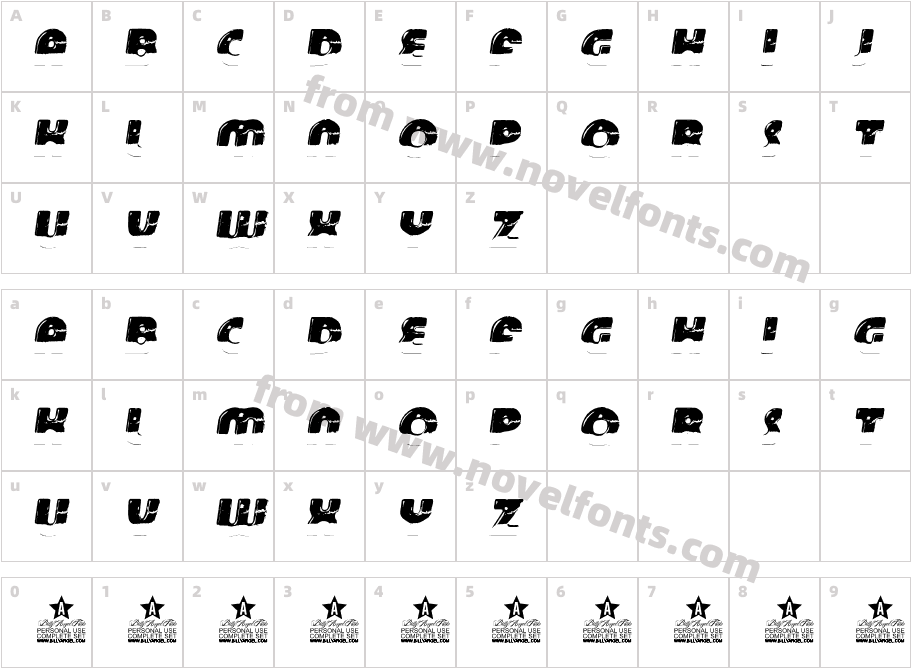 SALTWATER TYPE ITALIC PERSONALCharacter Map