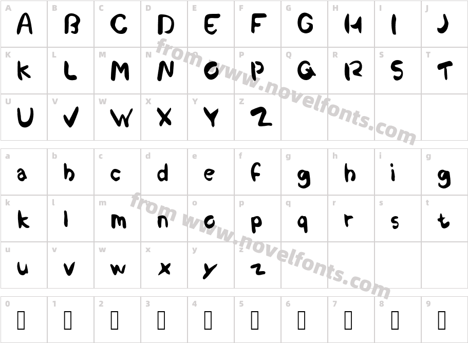 SDhandwritten001Demo RegularCharacter Map