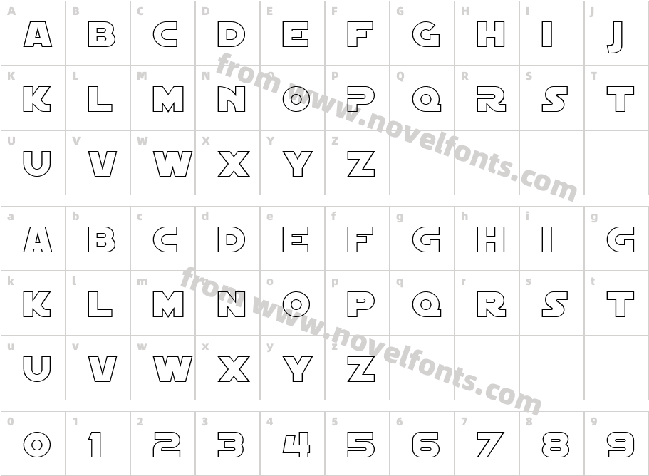 SFDistantGalaxyOutlineCharacter Map