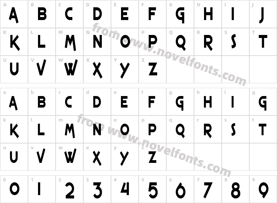 SFEspressoShackCondensedCharacter Map