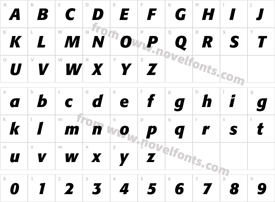 Formata-BoldItalicCharacter Map