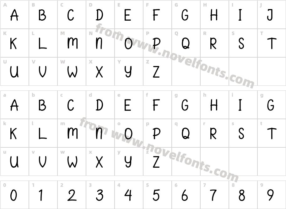 SNOOPOD BoldCharacter Map