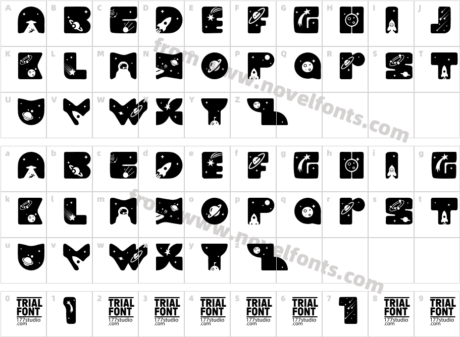 SOLAR SPACE DEMO RegularCharacter Map