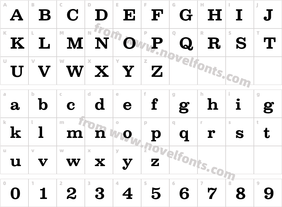 SPSLClarendonC-BoldCharacter Map