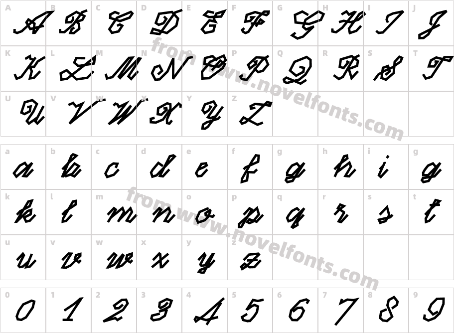 ST Beautiful Computer BlackCharacter Map