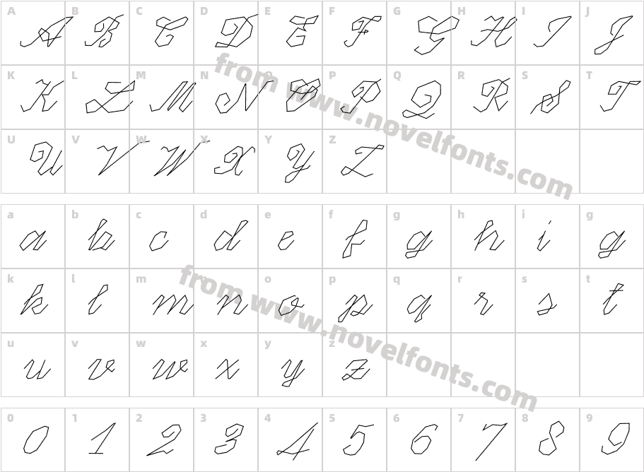 ST Beautiful Computer ThinCharacter Map