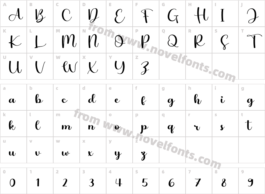 SaharaRegularCharacter Map