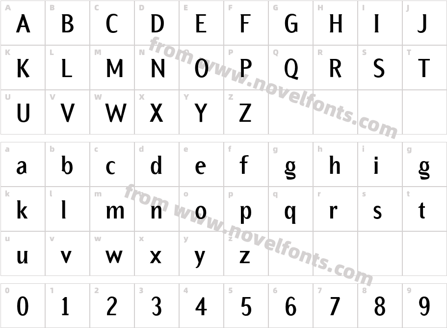 Formica-BoldCharacter Map