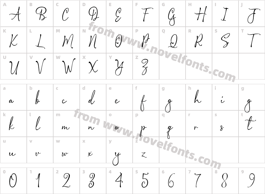 Salisha SignatureCharacter Map