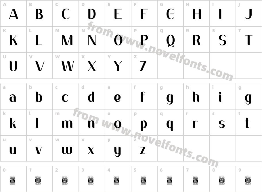 Sans FierroCharacter Map