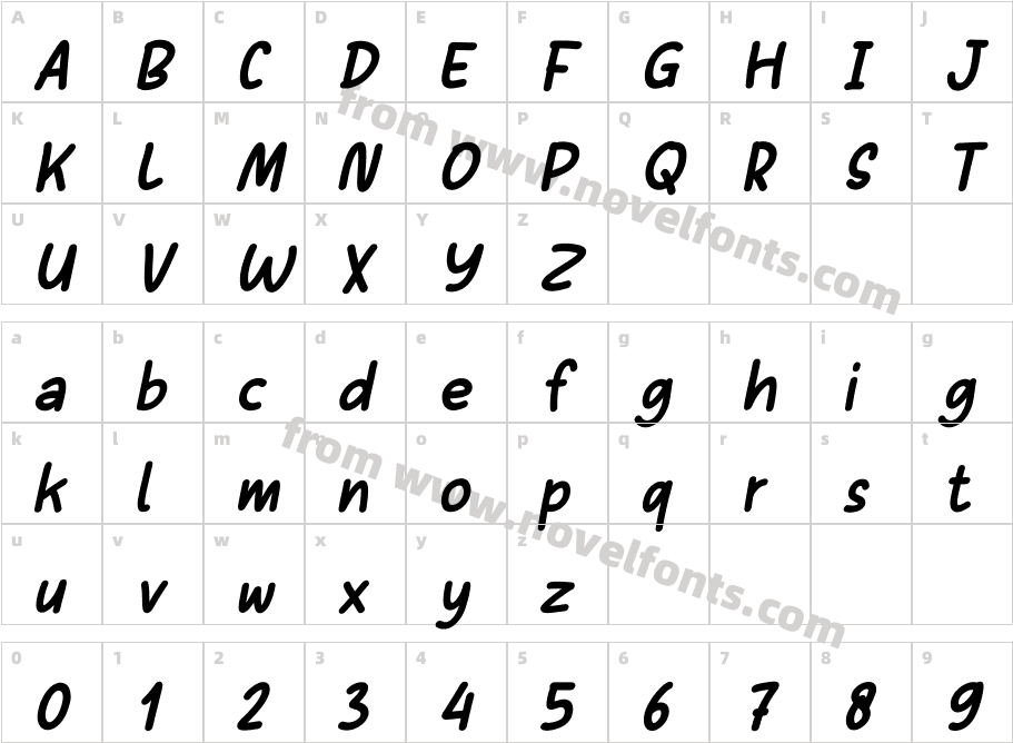 SansAndreasDemoBoldItalic-Ea7azCharacter Map