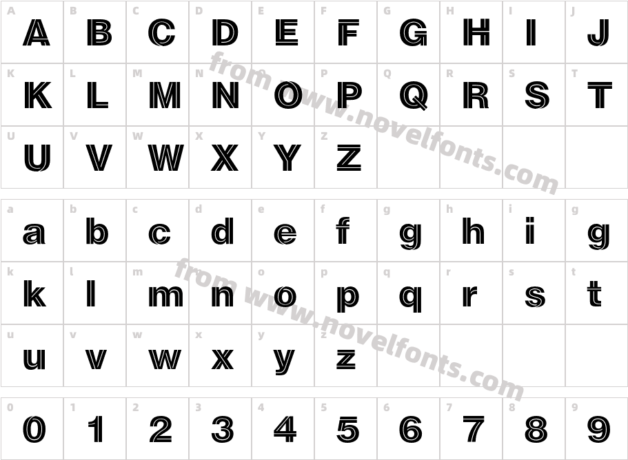 SansDecorACCharacter Map