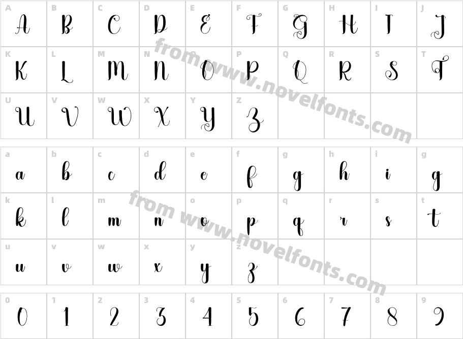 SanthaliaRegularCharacter Map