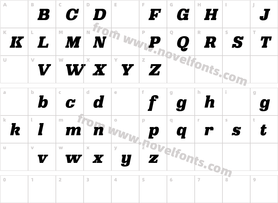 Santiphap DEMO Black ItalicCharacter Map