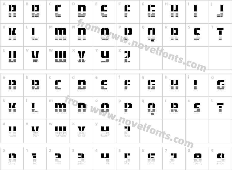 Fortune Soldier HalftoneCharacter Map