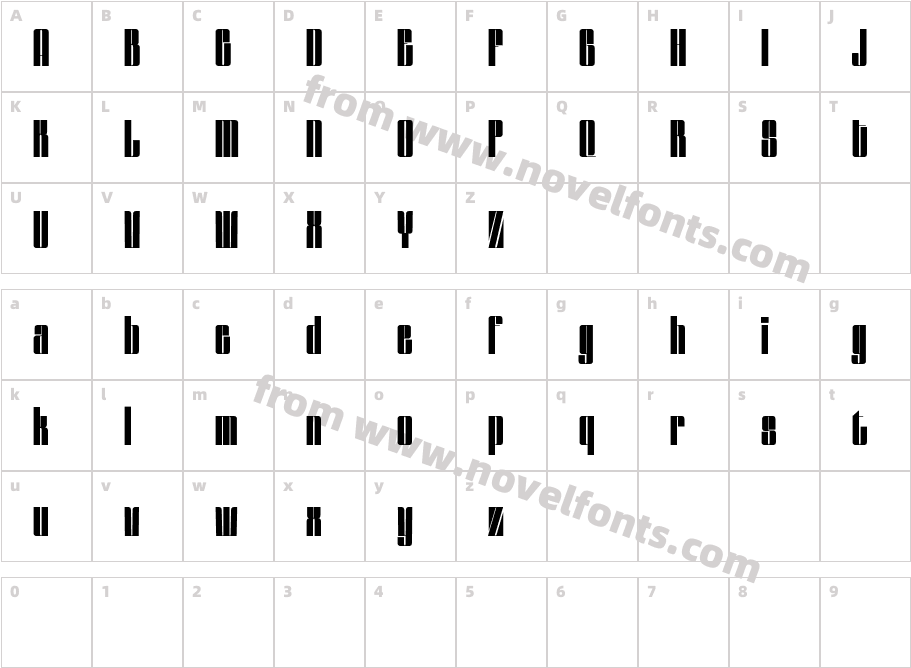 Sazzle Demo RegularCharacter Map