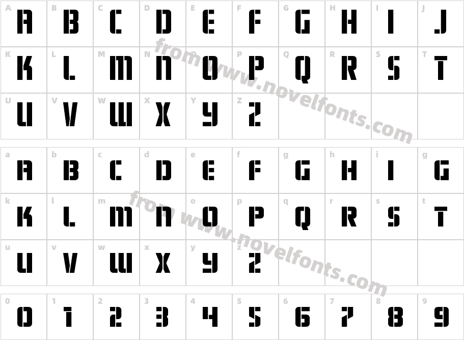 Fortune SoldierCharacter Map