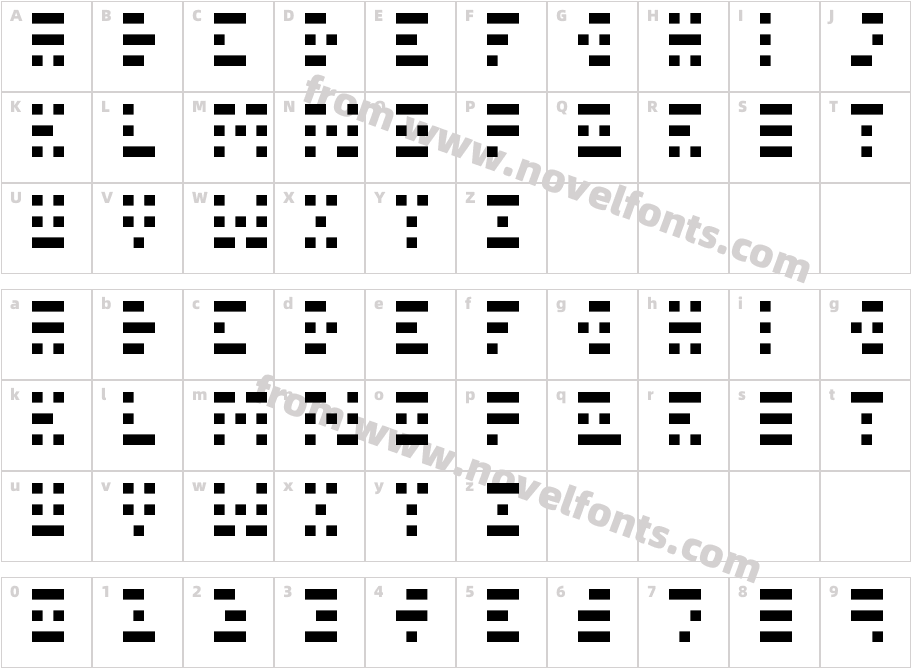 ScanlineCharacter Map