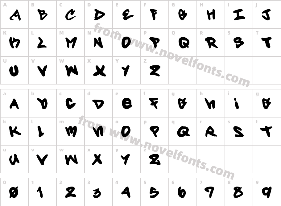 Forty ScriptCharacter Map