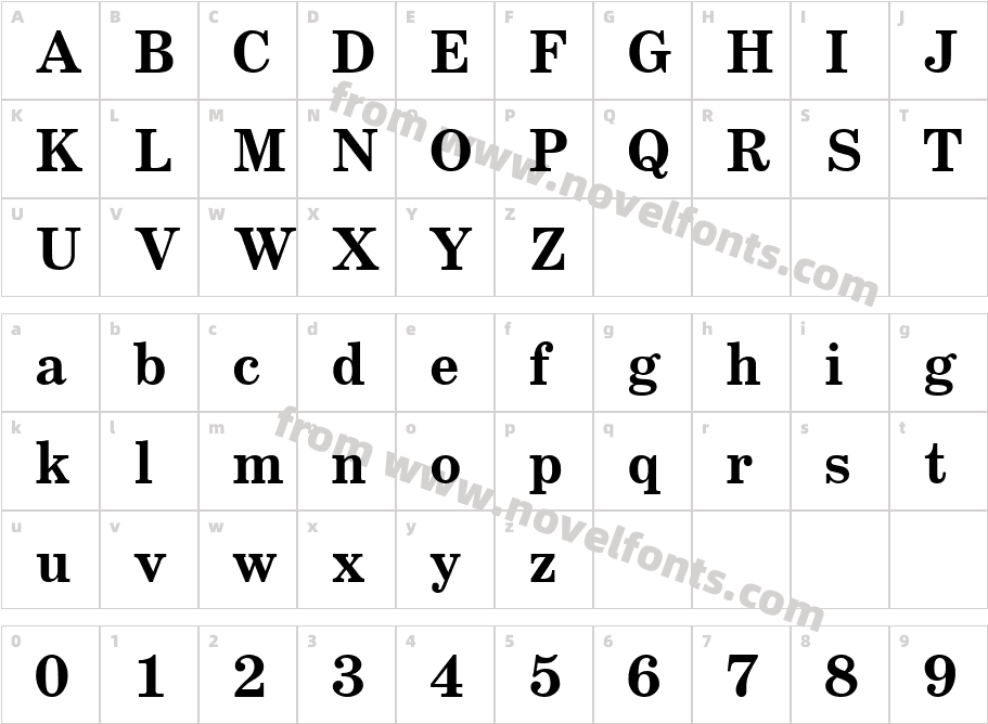 SchoolBookV.kz-BoldCharacter Map