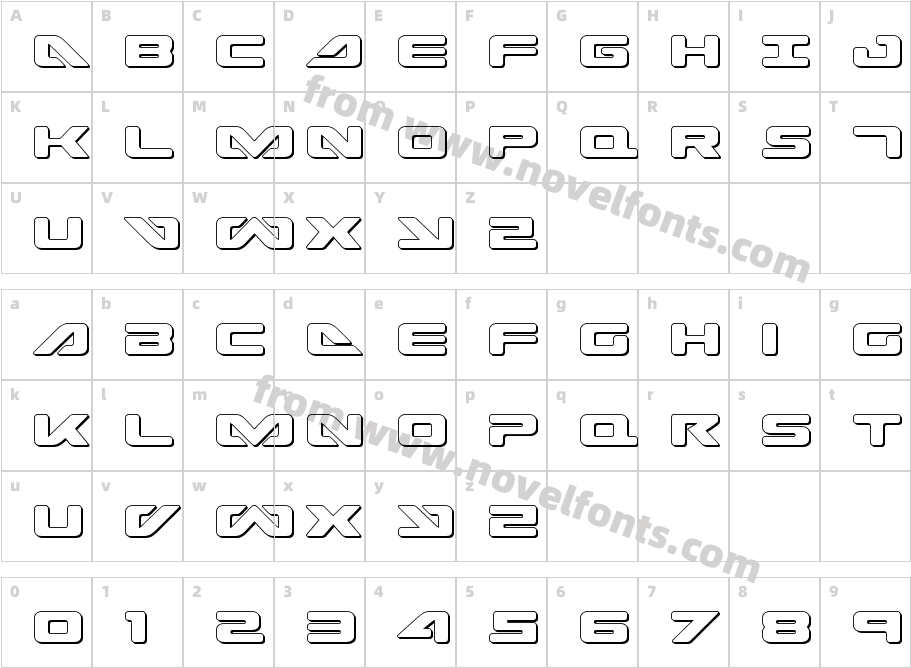 Sea-DogOutlineCharacter Map