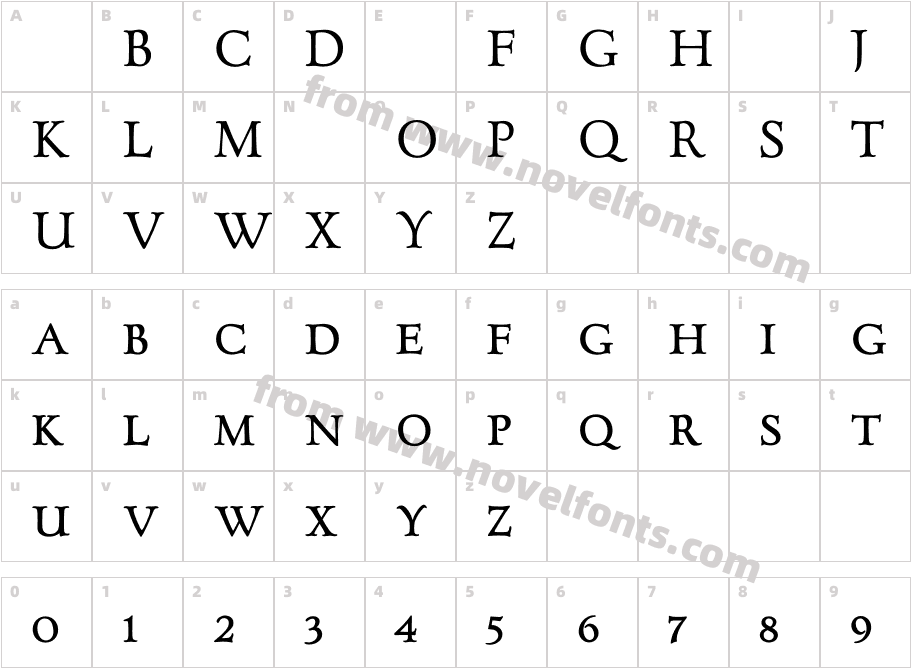 ForumTitlingBoldCharacter Map