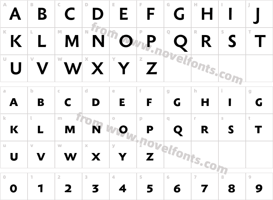 SebastianTextSC-BoldCharacter Map