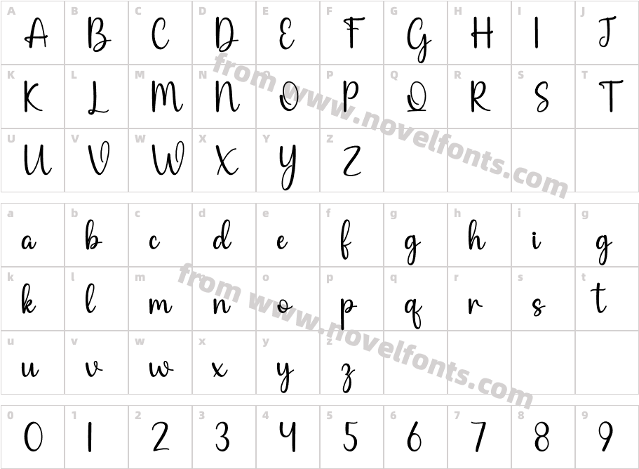 SecaniaRegularCharacter Map