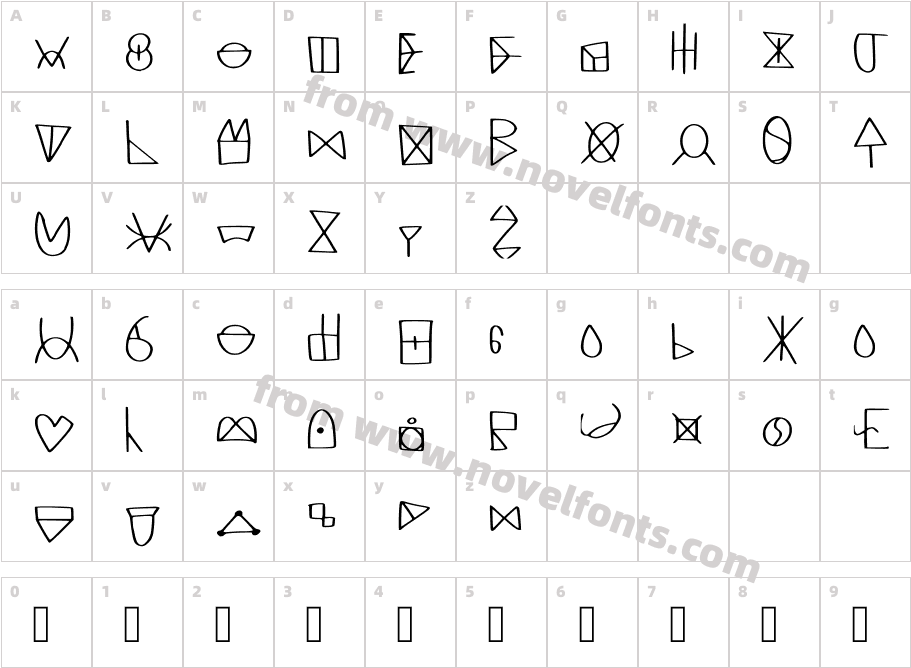 Secret Language RegularCharacter Map