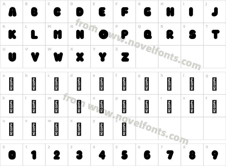 Seen Vision 7th RegularCharacter Map