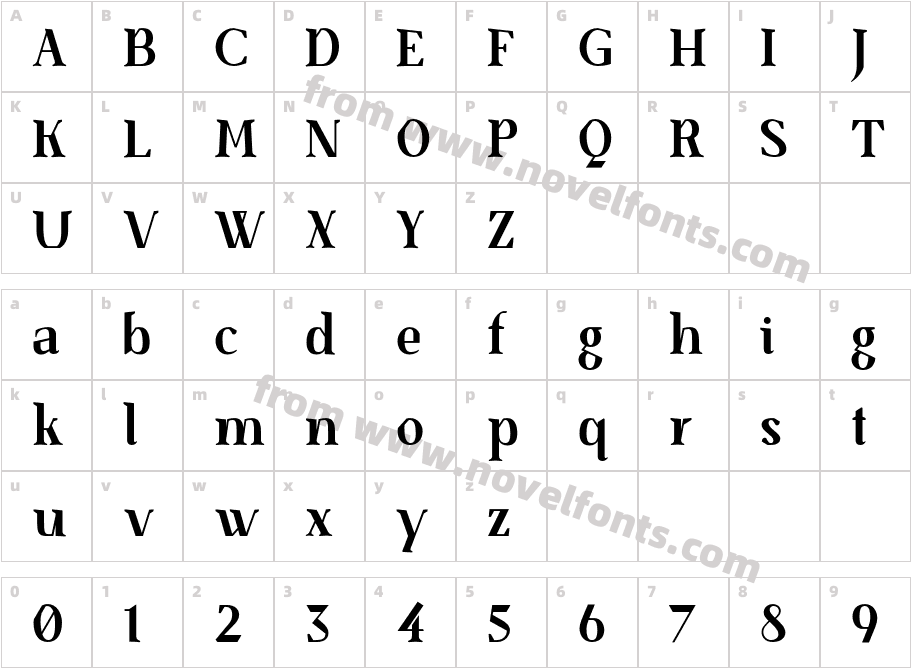 SenzaBella-BoldCharacter Map