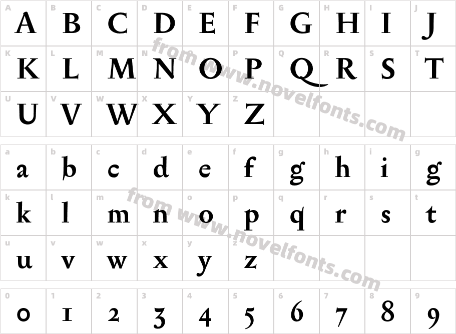 SerapionII-BoldCharacter Map