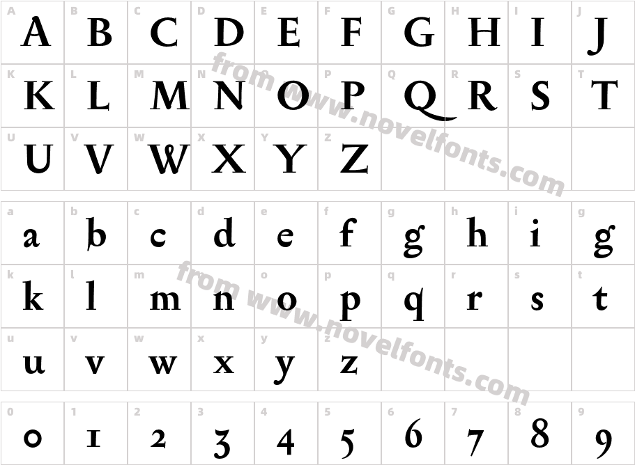 SerapionOSF-BoldCharacter Map