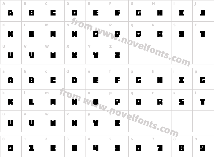 FourJulyCharacter Map