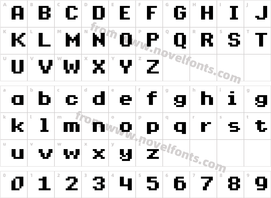 Shaston 320Character Map