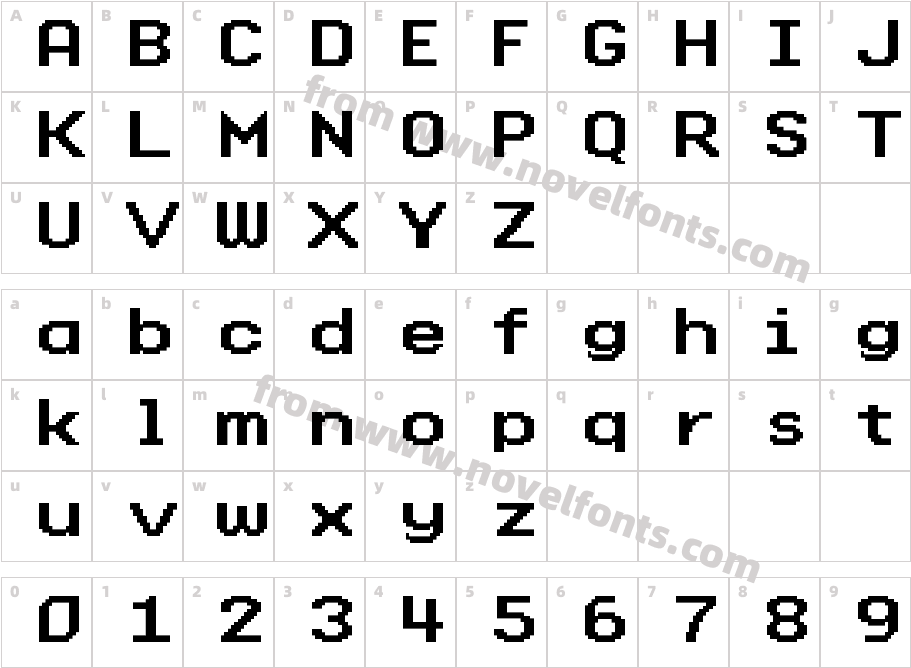 Shaston Hi 320Character Map