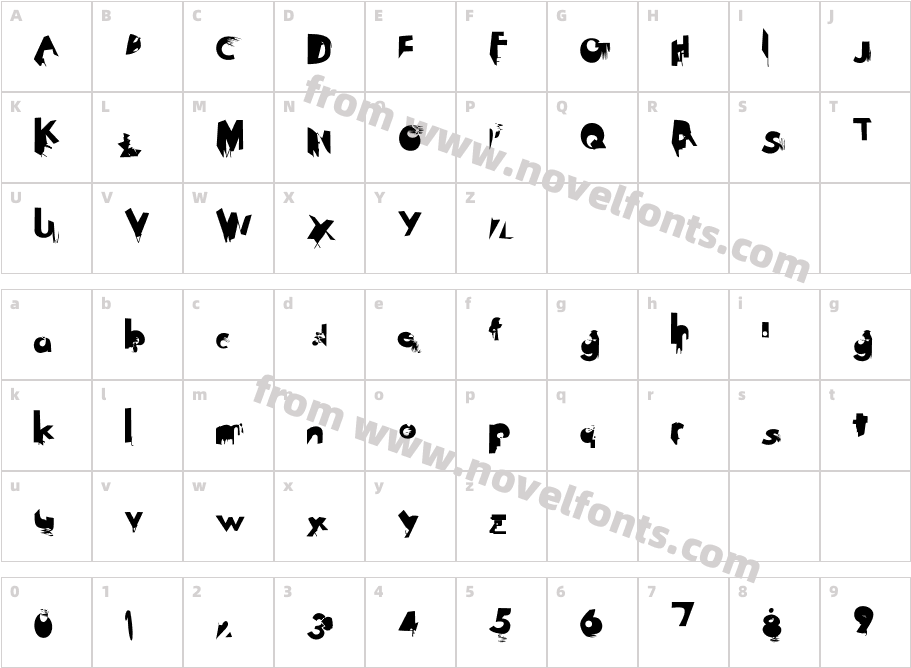 FourTeCharacter Map