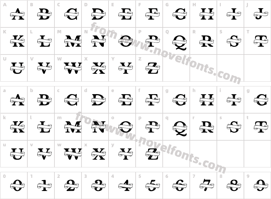 Shelana Monogram SplitCharacter Map