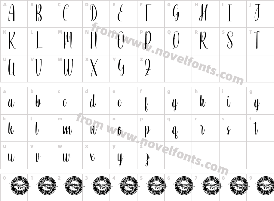 Shimmer Gold DemoCharacter Map