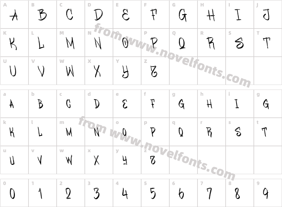 Shocking HalftoneCharacter Map