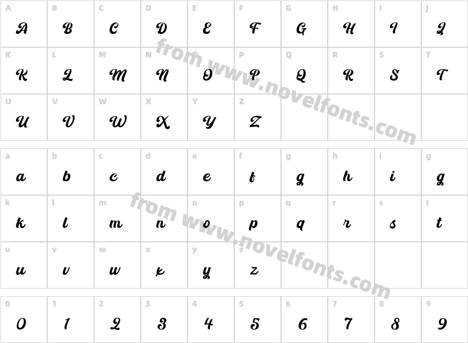 Sianok Valley Personal UsedCharacter Map